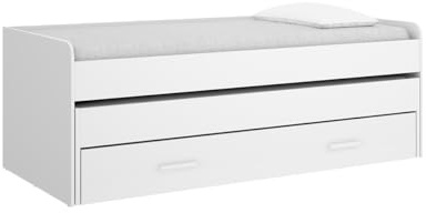 DEKIT Grupo RIMOBEL - Cama COMPACTA 190X90 - PEMA - - Blanco - 70x200x98cm