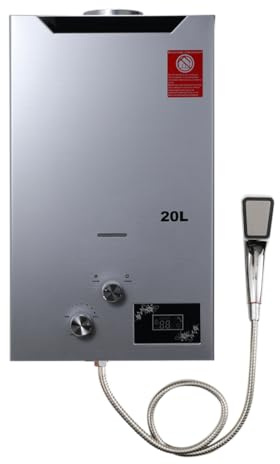 Mreryyse Portable Gas Water Heater, 20L Outdoor Instant Water Heaters | Tankless Propane Gas Boiler with Digital Display for Indoor Outdoor Shower Kitchenette Laundry Room Courtyards Camping