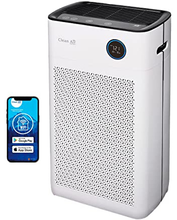Purificateur d'air intelligent HEPA UV Clean Air Optima® CA-510Pro - HEPA H13 / 99,97% / 0,3 µm - CADR: 468 M³ - Très silencieux en mode sommeil! 10dB(A) - Idéal pour: 110m² / 275m³ / 1180ft²
