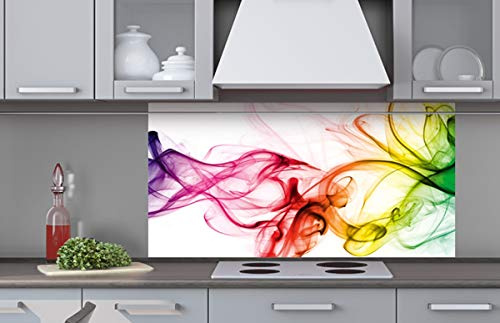 Dimex Küchenrückwand Verbundplatte Rauch 80 x 40 cm | Spritzschutz Küche für Herd & Spüle | Premium Qualität Acrylglas, Stärke 5 mm - Made in EU