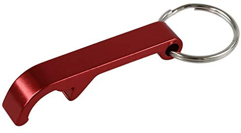 Porte-clés décapsuleur de bouteille de bière de qualité supérieure - Rouge