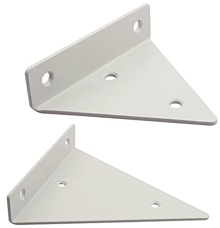LIGUOYI 2 Pcs Support D'étagère Murale pour Invisibles Fixation丨Équerre Métal Robuste丨Equerre Étagère Invisible丨avec Fixées Visses Et Chevilles丨Équerre Étagère De Cuisine Stylées