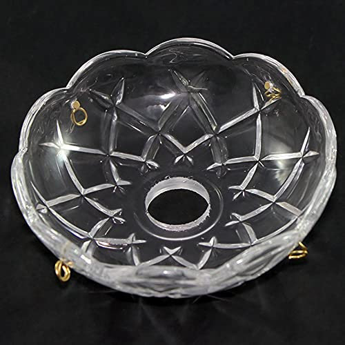 Generico Bobeche coppetta piattino in cristallo per ricambio di lampadari e applique coll. lisa