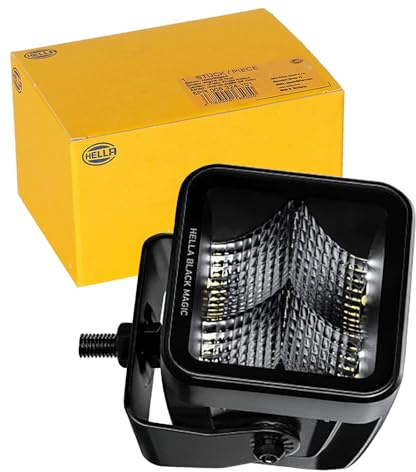 HELLA LED Zusatzscheinwerfer Black Magic Cube 3,2 Zoll Nahfeldausleuchtung 3000 echte Lumen quadratisch Offroad LED Arbeitsscheinwerfer 12V - 24V für Auto Pickup SUV ATV Motorrad- 1FA 358 176-851
