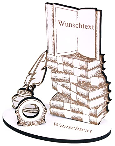 Geldgeschenk Bücher Gutschein - Gutscheingeschenk mit Wunschtext Exlibris Buch Geschenk
