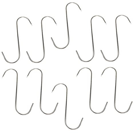 iplusmile 10pcs Stainless Steel s Hooks Pointed Hook for Butchering BBQ Grill Heavy Duty for Hanging Meat