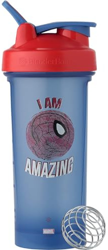 BlenderBottle Marvel Classic V2 Shaker Bottle Perfect for Protein Shakes and Pre Workout, 28-Ounce, Spiderman
