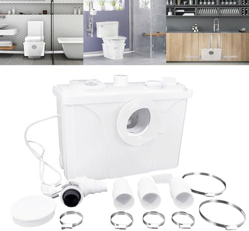 YRHome 700 W impianto di sollevamento, pompa domestica, pompa fecale, impianto di sollevamento fecale, pompa per acqua sporca per doccia, lavandino e WC