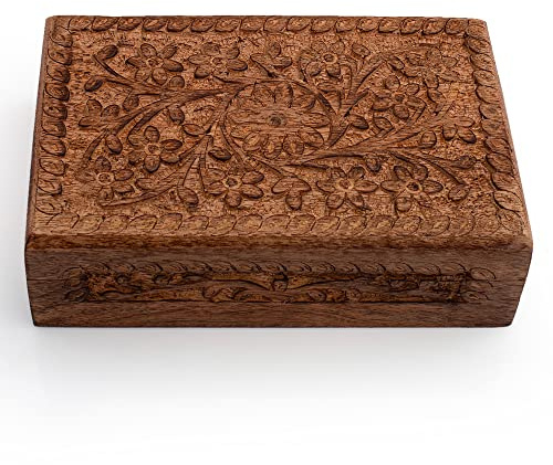 The Great Indian Bazaar Tolle Geburtstagsgeschenkideen, handgefertigte dekorative Holz-Schmuckschatulle, Schmuck-Organizer, Erinnerungsbox, Schatzkiste, Schmuckhalter, Einweihungsgeschenke