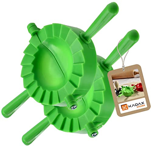 KADAX Degfickformare, röd/grön form för degpåsar och ravioli, piercingmaker, dumplings-skärare, manuell degpress, dumpling Maker-maskin (grön 2 stycken)