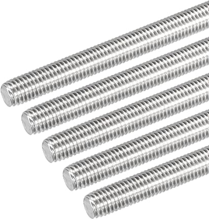 DMiotech 5 Paquet M10 x 140mm Entièrement Fileté Tige 304 Inox Acier Droite Main Filetages Tige Barre Goujons Colliers et Boulons en U