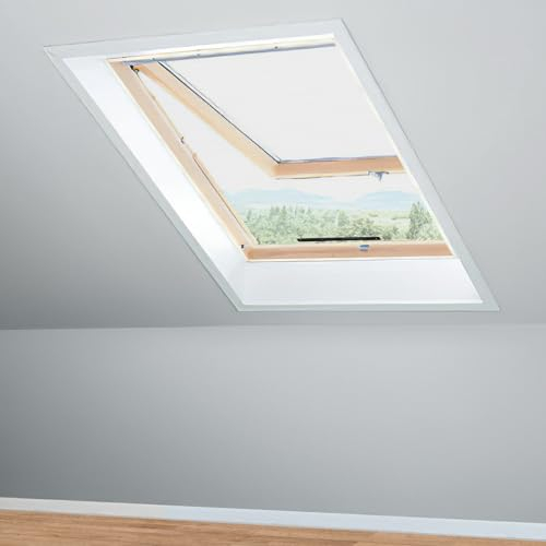 Apalus Fliegengitter für Dachfenster, Mit verbesserten Reißverschluss System, Insektenschutz zum Anbringen an Klappfenster, Zuschneidbar auf Fenstergrößen bis 150x180cm, Schwarz