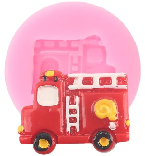 Seifenformen, 4,1 x 4,1 cm, Bagger, Feuerwehrauto, Kran, Silikonformen, Muldenkipper, Cupcake, Fondant, Kuchendekoration, Werkzeuge, Süßigkeiten, Harz, Ton, Schokoladenform, Stil B