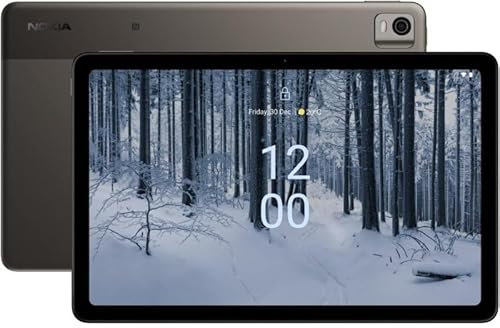 Nokia T21 Android 12 WiFi Tablet, 4GB RAM/128GB ROM, 10.36 2K Screen, 8200 mAh Battery, 8MP Front & Back Cameras, Stereo Speakers, 2 OS Upgrades - Grey