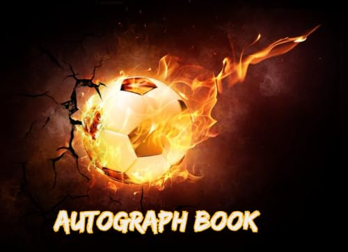 Football Autograph Book: Football and Stud Shoes, Signatures Blank Scrapbook, Blank Unlined Memory Journal, Keepsake Memory Book | Soccer Autograph Book | Celebrity Memorabilia Album Gift