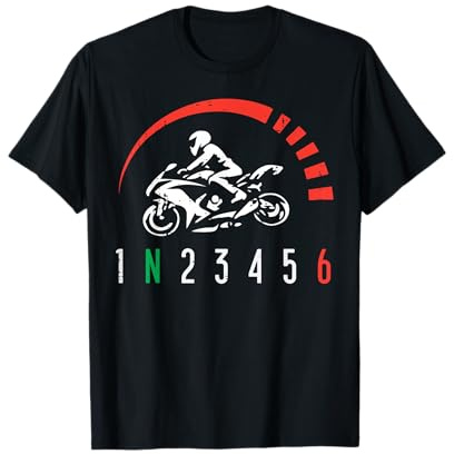 1N23456 Motorcycle Gear Shift Biker Motorbike Women Men Kids T-Shirt