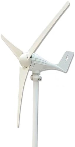 ZHOZHUT Aerogeneradores 1200W Turbina Eólica 12V / 24V / 48V 3 Blades Energía Libre Molino De Viento con Regulador De Carga, Baja Velocidad De Arranque para Casa, Barco, Granja, Vigilancia,Blanco,48V