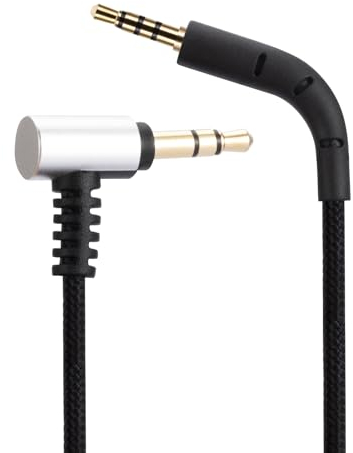 Alphatec B&W P7 Replacement Audio Cable, Compatible with Bowers & Wilkins P7 Headphones, 3.5mm to 2.5mm Male Stereo Jack Cord, 4 Ft (1.2 meters), No Inline Mic/Remote Control, Black