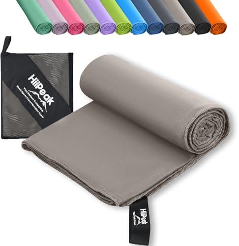 HiiPeak Serviette Microfibre Séchage Rapide, Serviette Sport Musculation Homme et Femme, Serviette de Bain Microfibre Parfait pour Voyage, Fitness, Piscine et Plage