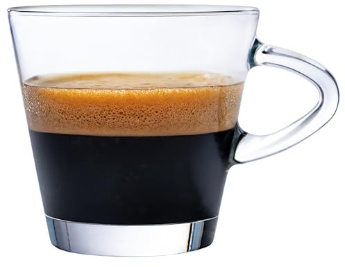KONZEPT Tazzine Caffè 80 ml con Manico – Set da 12, Perfette per Espresso, Ristretto, Macchiato e Marocchino