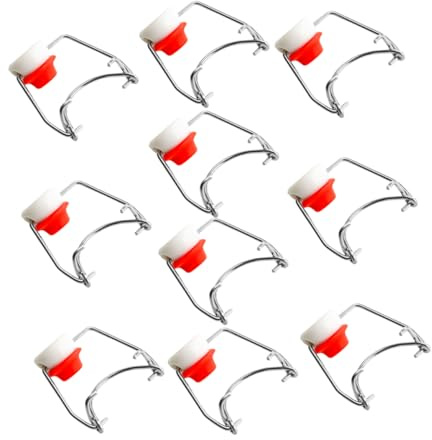 TOPBATHY 10pcs Swing Top Bottle Caps for Glass Leakproof Bottle Stoppers with Silicone Gaskets for Beer Vinegar
