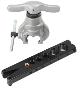 IHVBRHHM Rohrbördelwerkzeugsatz, Rohrrohr 6 Matrizen Rohrbördelwerkzeugsatz Φ6/8/10/12/16/19 mm, Bördelstange Bördelkegel, Bördeln für Aluminium, Weichkupfer