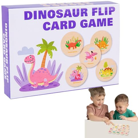 Passendes Gedächtnisspiel, Gedächtnisspiel für Kinder, Lernspiel, Lernspiel, Dinosaurier-Musterentwicklung, logisches Denkspielzeug für Kinder ab 3 Jahren