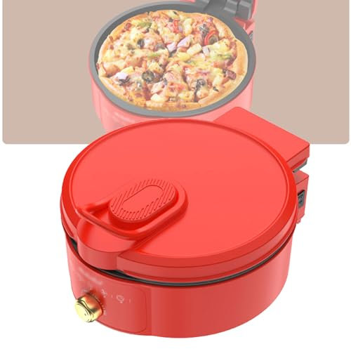Machine à pizza de comptoir avec interrupteur indépendant, four à pizza électrique 220 V, machine à pizza multifonctionnelle, machine à crêpes, revêtement antiadhésif facile à nettoyer pour cuisines