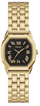 Fossil Harlow Uhr für Damen, Quarz-Dreizeigerwerk mit Edelstahl- oder Lederarmband