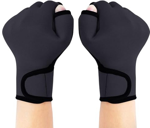 Webbedeben - Guantes de remo de neopreno | Guantes de resistencia aeróbicos al agua, equipo de entrenamiento para piscina, herramienta de entrenamiento de natación, fortalecimiento, mano de
