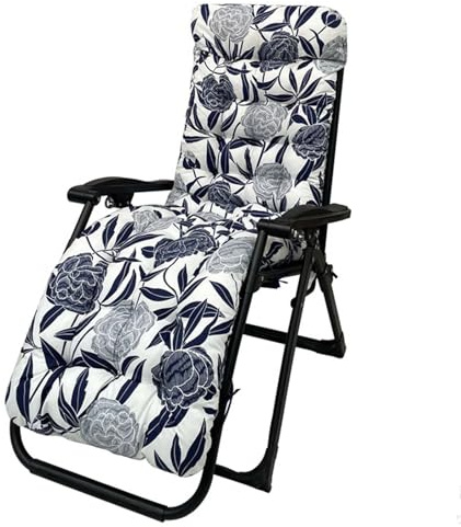Cuscino per sdraio da esterno, 170 x 53 x 8 cm, comodo cuscino reclinabile per sedie da giardino, imbottitura in cotone e poliestere, perfetto per la pelliccia del patio