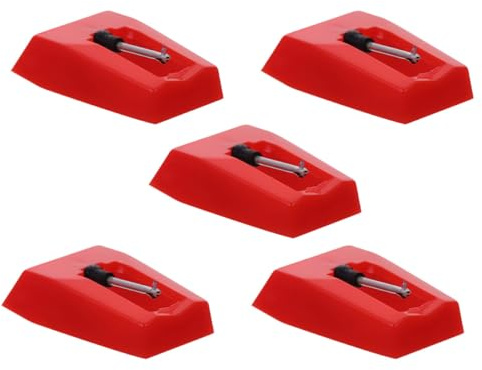 MOLUCKFU Puntine di Ricambio per Giradischi 5 Pezzi, Aghi per Fonografo in Plastica e Alluminio, Stilo per Grammofono, Sostituzione Pratica per Audio Domestico e Musica Vintage