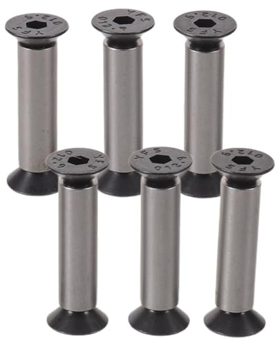 INOOMP Accesorios de cocina: 6 remaches de cabeza plana en acero inox para mangos de cuchillos, resistentes a impactos, uso en de mantenimiento