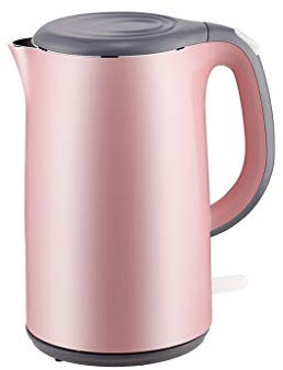 Bouilloire électrique Mise Hors Tension Automatique Grande capacité 1800W Isolation Anti-brûlure Intégré en Acier Inoxydable 1,7L Rose