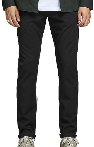 JACK & JONES Herren Jjimarco Jjconnor AKM 769 Black Noos Pants, Schwarz, 31 EU