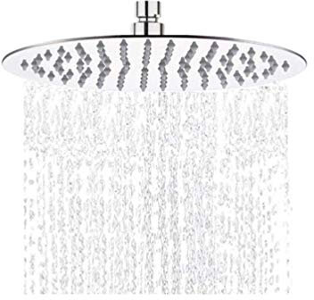 SIMSA-Expert Regendusche Einbauduschköpfe Edelstahl Duschkopf Regenbrause Brausekopf aus Edelstahl mit Anti-Kalk-Düsen poliert Spiegeleffekt hochglänzend (25 cm (rund))