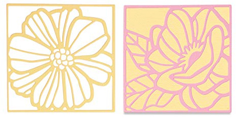 Sizzix Thinlits Stanzformen-Set, 3 Stück, florale Kartenfronten von Olivia Rose, 665177