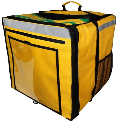 Mochila Reparto Termica, Impermeable 65/100l Amarilla. Mochila Reparto a Domicilio para Empresa de Reparto o repartidores