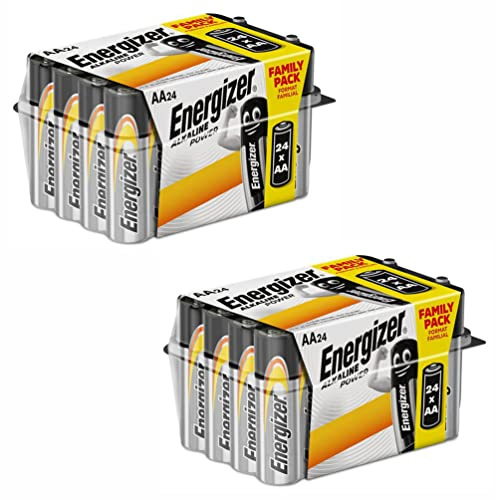 Cell 48 x Energizer AA Alkaline Batteries, 1.5v Mercury-Free & Leak Resistant for Long Lasting Power Performance