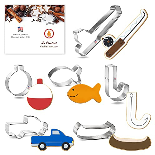 Ausstechformen-Set, Fische, 6-teilig, aus verzinntem Stahl