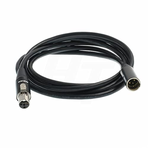 HangTon Audio Adapter Verlängerungskabel für Shure Headset Mikrofon SM-93 WBH WL Body-Pack Transmitter Mini XLR 4 Pin TA4F Stecker auf Buchse (1)