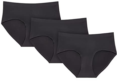 KNIX Super Leakproof No-Show Boyshort- Period Underwear for Women - Machine Washable, Reusable - Black, Small (3 Pack)