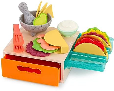 B. toys - Mini Chef - Jeu Tiny Taco - Tacos Jouets et Accessoires de Cuisine - Jeu de rôle - Jouet Alimentaire pour Enfants - 3 Ans et +