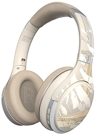 Knadgbft A6 Bluetooth Headset Wireless ANC Active Noise Cancelling Headphones Gaming Headset Creamy White