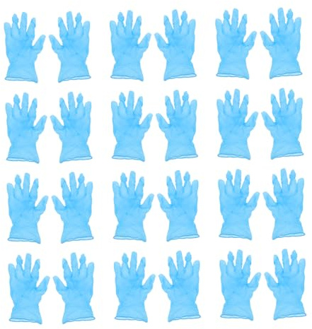 Angoily 100 Piezas Guantes De Nitrilo Guantes De Examen De Nitrilo Guantes Desechables Guante De Examen Guantes De Latex Xl Guantes De Vinilo Azul Guantes De Mezcla De Nitrilo Limpio