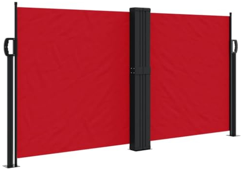 vidaXL Tenda da Sole Laterale Retrattile Rossa 120x1200 cm