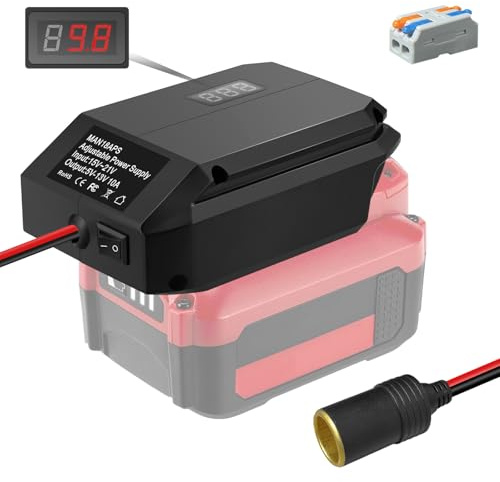 20V to 12V Step Down Converter for Craftsman 20V Power Wheels Battery Adapter&Cigarette Lighter Adapter,DC 12V(5-13V) Buck Converter Regulator, Voltage Reducer Transformer for DIY RC Toy Car Tool