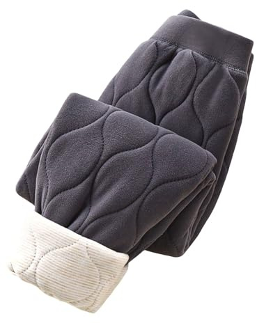 Kids Thermal Underwear Pants Winter Warm Children Trousers Base Layer Bottoms Unisex Snow Pants (Black, 18-24 Months)