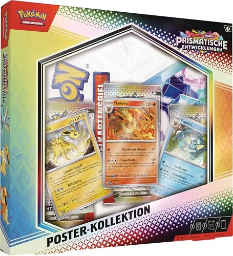 Pokémon-Sammelkartenspiel Poster-Kollektion Karmesin & Purpur – Prismatische Entwicklungen (3 Boosterpacks & 3 holografische Promokarten)