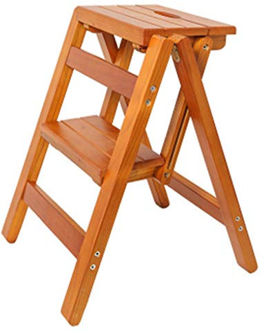 Taburete plegable portátil con escalera, antideslizante, duradero, banco de madera maciza para cambiar zapatos, almacenamiento y decoración de baño